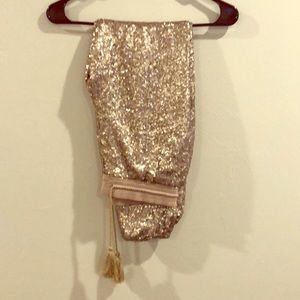 Sequin capris